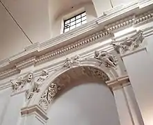 Detail of stucco in old church