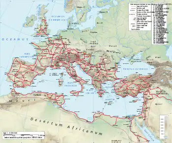 Image 39Map of Roman roads in 125CE (from History of road transport)