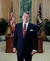 Second-term official portrait of Ronald Reagan, June 1985