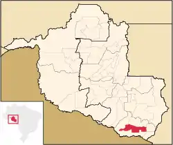 Location in Rondônia state