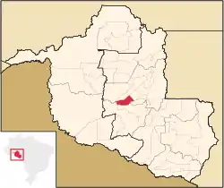 Location in Rondônia  state