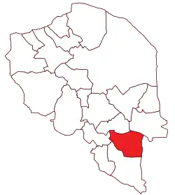Location of Rudbar-e Jonubi County in&nbsp;Kerman&nbsp;province