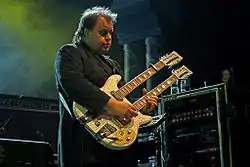Steve Rothery onstage with Marillion at their 2009 weekend festival in Montreal, Canada.