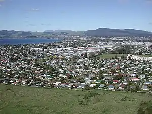 Selwyn Heights (foreground) with Western Heights in the middle-right