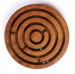 Image 15A ball-in-a-maze puzzle (from List of wooden toys)