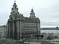 The Royal Liver Building, seen from the nearby Atlantic Tower