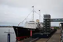 HMY&nbsp;Britannia: former royal yacht of the British monarchy, now preserved in Edinburgh.