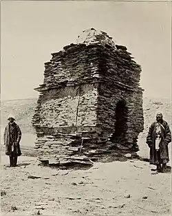 Ruin of Karwan-balasi near Bozai Gumbaz photographed by Aurel Stein