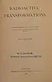 Title page to Radioactive Transformations (1906)