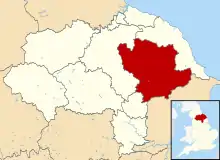 Ryedale shown within North Yorkshire