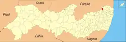 Location in Pernambuco state