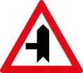 Side road junction (left)