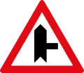 Side road junction (right)