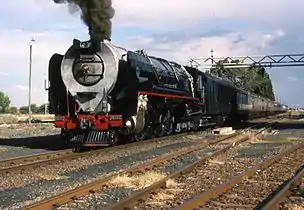 No. 3511 Frieda at Pudimoe on the Mafeking line, c. 1991