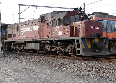 No. 33-030 in Spoornet Traction livery, Bellville Loco Depot, Cape Town, 24 May 2009
