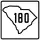 South Carolina Highway 180 marker