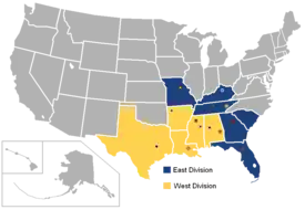 Location of teams in {{{title}}}