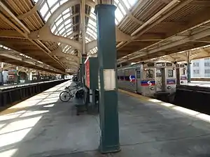 Upper-level platforms serving SEPTA