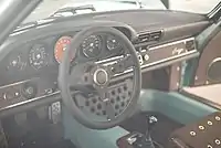The interior of one of Singer's Porsche 911s