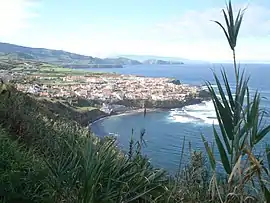 The coastal village of Maia, as seen from the hilltop belvedere
