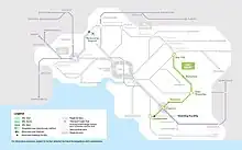 Map of SRL East, the Suburban Rail Loop's first stage.