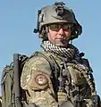 SrA Zachary Rhyner on patrol with an Army Special Forces team in Afghanistan.