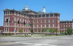 The renovated City Hospital, located in the southern end of Peabody/Darst/Webbe, is now an upscale condominium complex.