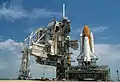 STS-70 Rollout on its Crawler Transporter with Mobile Launcher Platform to Launch Pad 39B