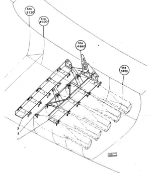 Bomb bay with 50&nbsp;kg bombs