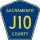 County Road J10 marker