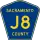 County Road J8 marker