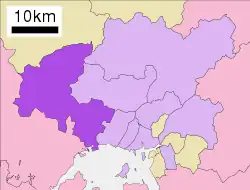 Location of Saeki-ku in Hiroshima
