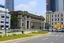 French colonial style with Angkorian elements: Banque de l'Indochine (now State Bank of Vietnam) building, Ho Chi Minh City, Vietnam, by Felix Dumail, 1929.