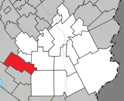Location within Beauce-Sartigan RCM.