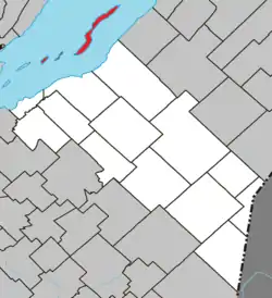 Location within La Matapédia RCM.