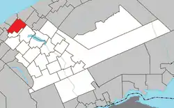 Location within La Matapédia RCM.