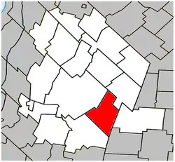 Location within Les Maskoutains RCM.