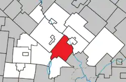 Location within Le Val-Saint-François RCM