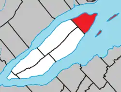 Location within L'Île-d'Orléans RCM
