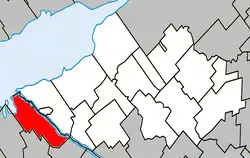 Location within Nicolet-Yamaska RCM