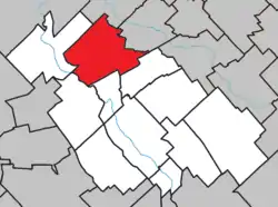 Location within La Nouvelle-Beauce RCM