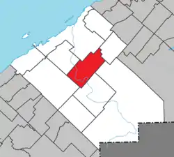 Location within Rimouski-Neigette RCM