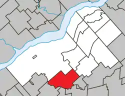 Location within Bécancour RCM.