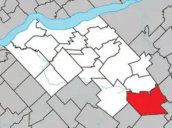 Location within Lotbinière RCM.