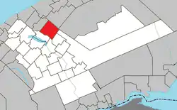 Location within La Matapédia RCM.