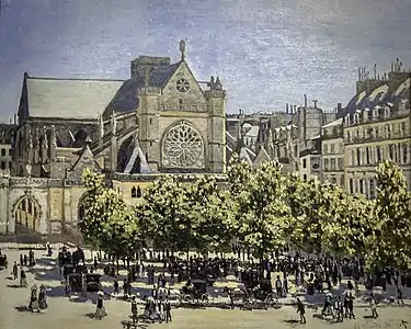 Church painted by Claude Monet in 1867