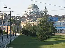 Cathedral of Saint Sava in mid-August 2008