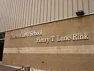 The Henry T. Lane ice rink at Saint Sebastian's School.