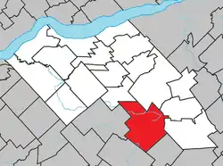 Location within Lotbinière RCM.