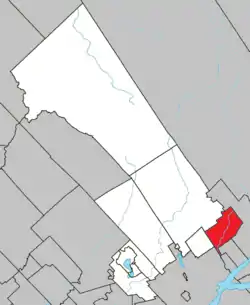 Location within La Jacques-Cartier RCM